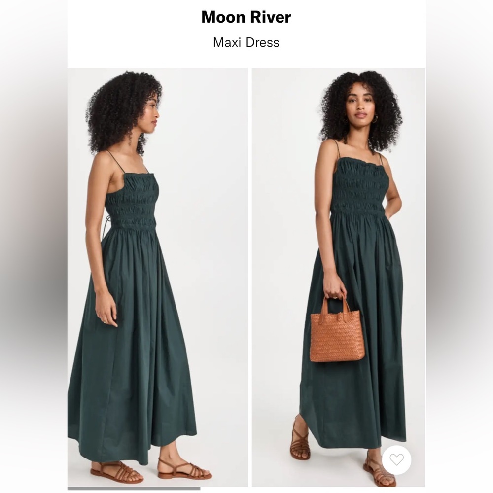 Moon River Maxi Dress Green Size M